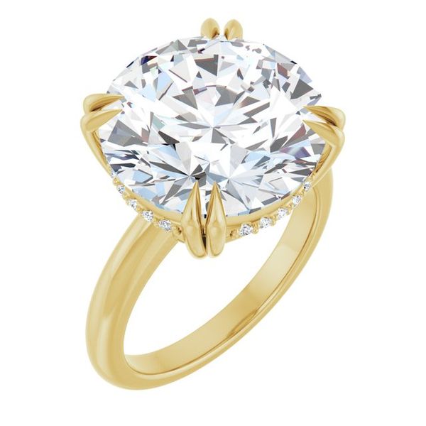Double Claw-Prong Engagement Ring