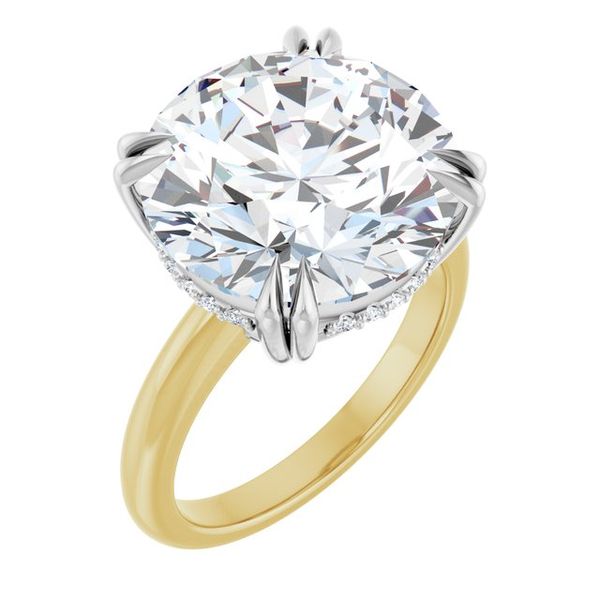 Double Claw-Prong Engagement Ring