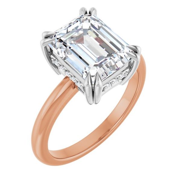 Double Claw-Prong Engagement Ring