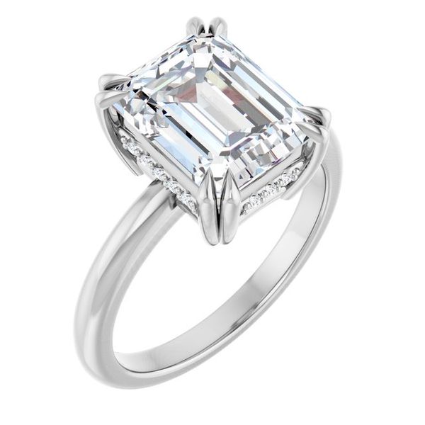 Double Claw-Prong Engagement Ring