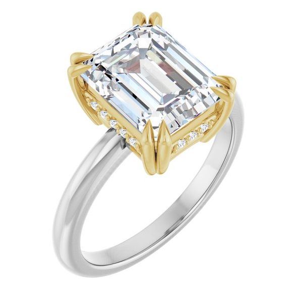 Double Claw-Prong Engagement Ring