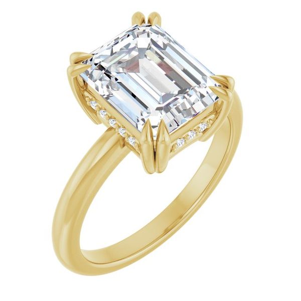 Double Claw-Prong Engagement Ring