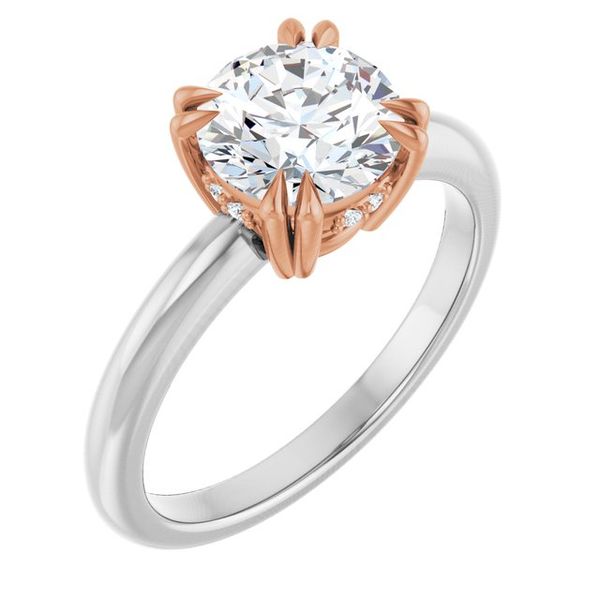 Double Claw-Prong Engagement Ring