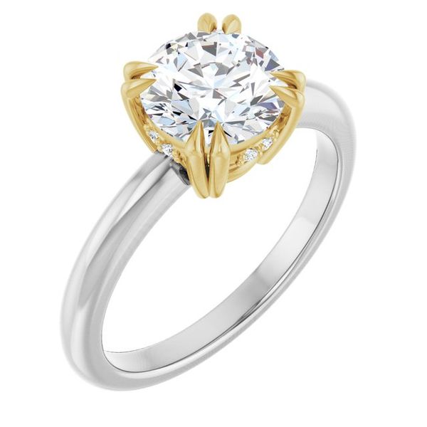 Double Claw-Prong Engagement Ring