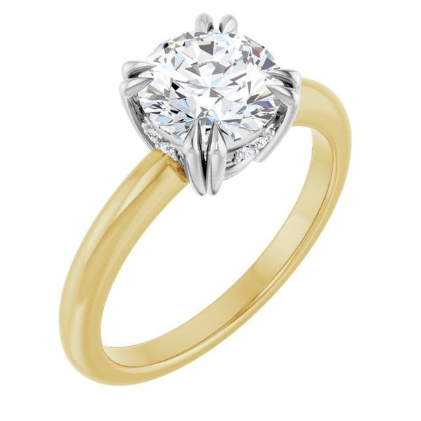 Double Claw-Prong Engagement Ring