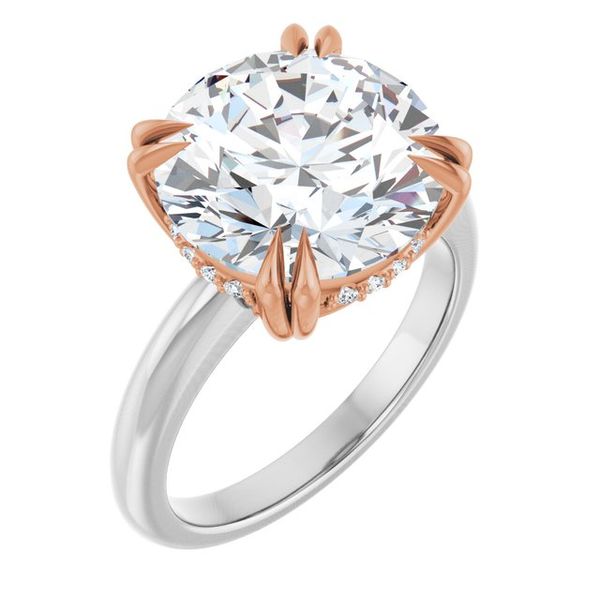 Double Claw-Prong Engagement Ring