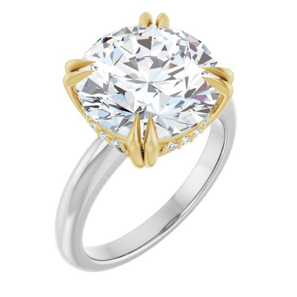 Double Claw-Prong Engagement Ring