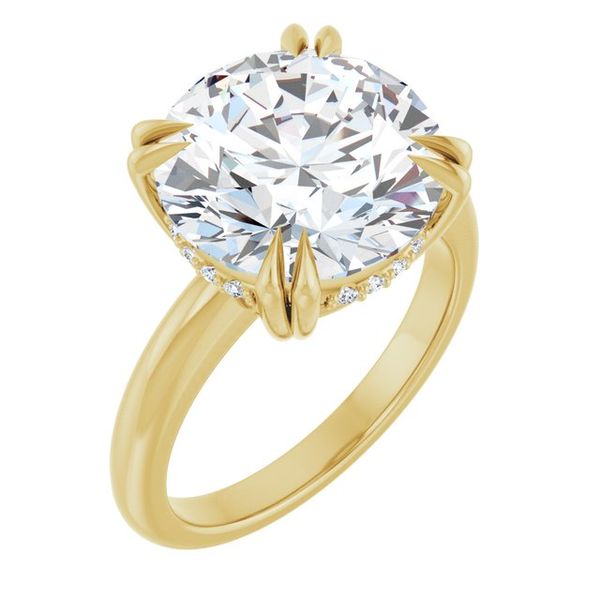 Double Claw-Prong Engagement Ring