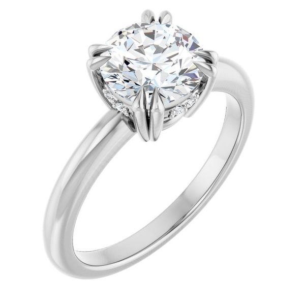 Double Claw-Prong Engagement Ring