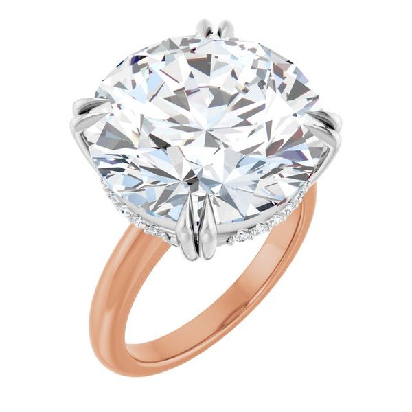 Double Claw-Prong Engagement Ring