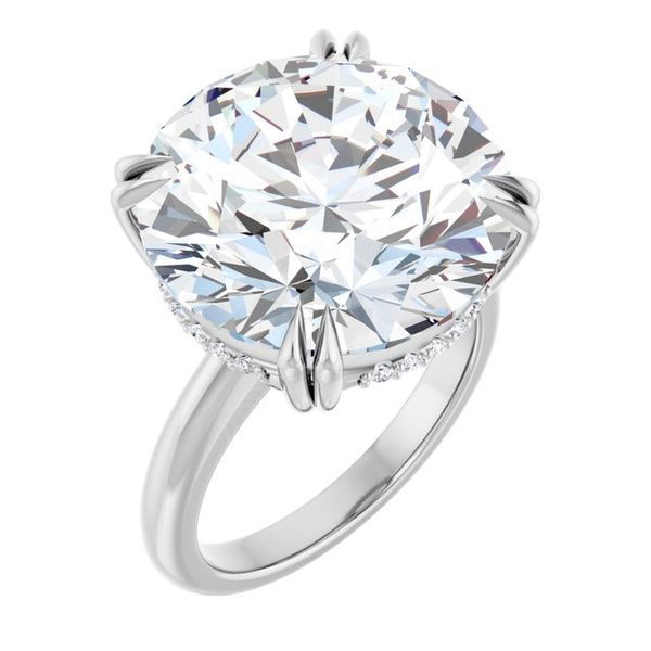 Double Claw-Prong Engagement Ring