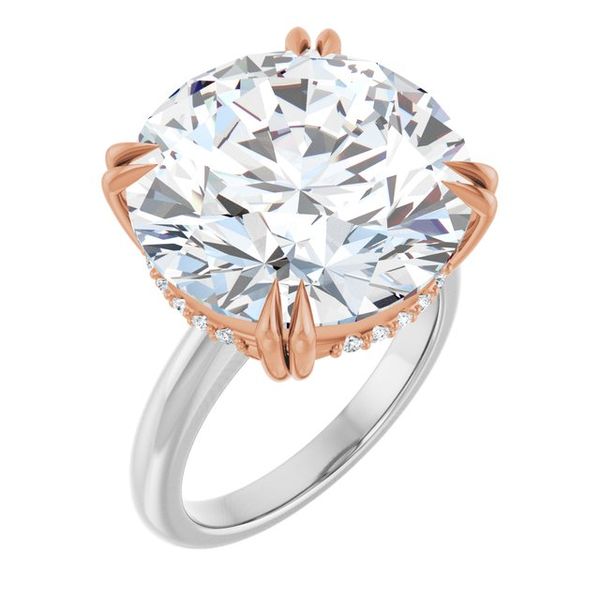 Double Claw-Prong Engagement Ring