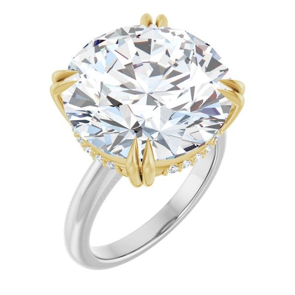 Double Claw-Prong Engagement Ring