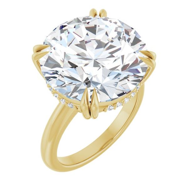 Double Claw-Prong Engagement Ring