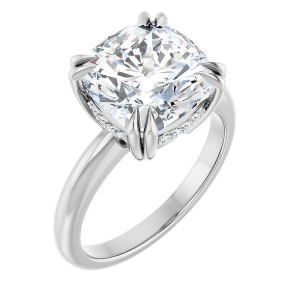 Double Claw-Prong Engagement Ring