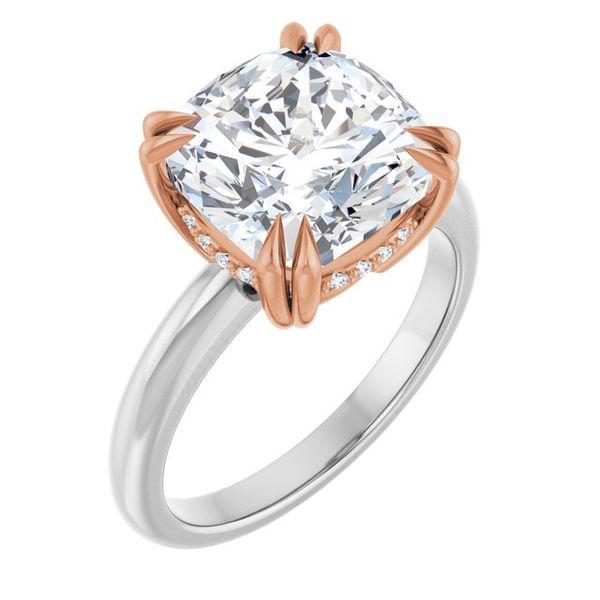 Double Claw-Prong Engagement Ring