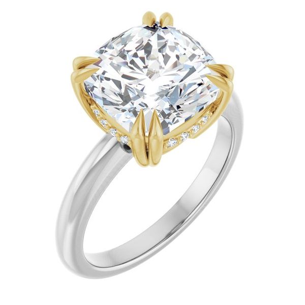 Double Claw-Prong Engagement Ring