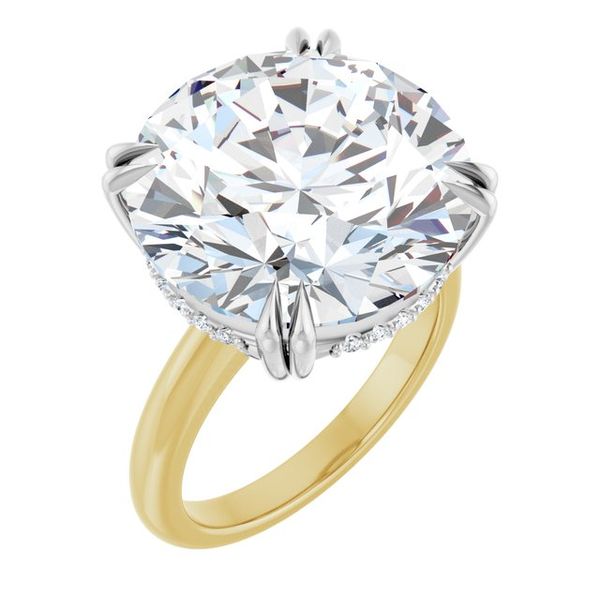 Double Claw-Prong Engagement Ring