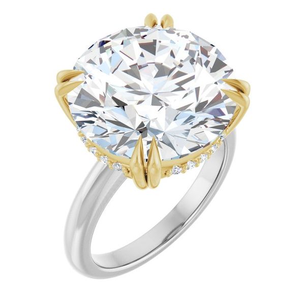 Double Claw-Prong Engagement Ring