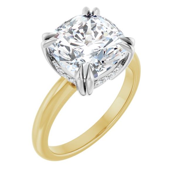 Double Claw-Prong Engagement Ring