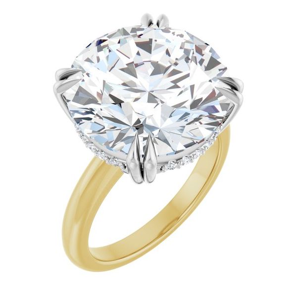 Double Claw-Prong Engagement Ring