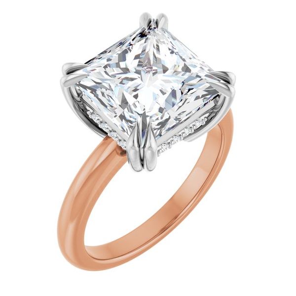 Double Claw-Prong Engagement Ring