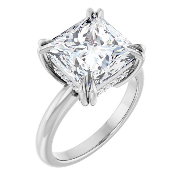 Double Claw-Prong Engagement Ring