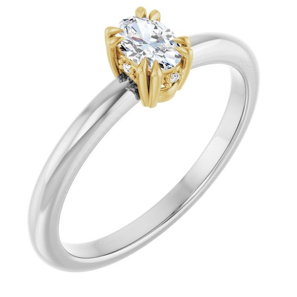 Double Claw-Prong Engagement Ring