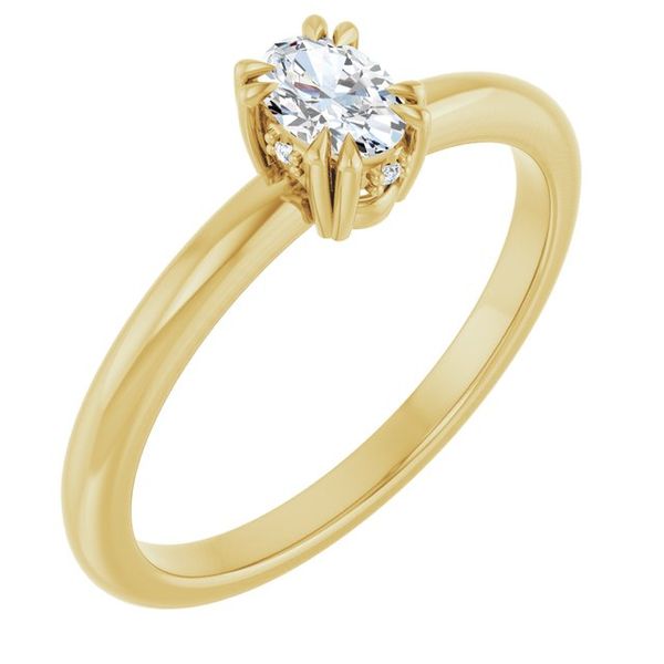 Double Claw-Prong Engagement Ring