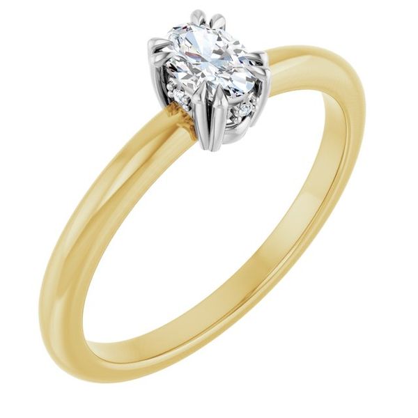 Double Claw-Prong Engagement Ring