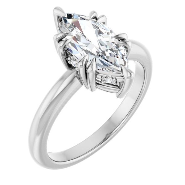Double Claw-Prong Engagement Ring