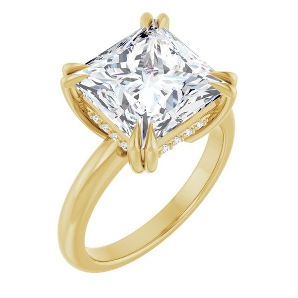 Double Claw-Prong Engagement Ring