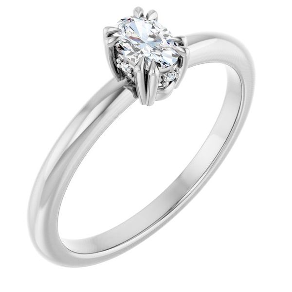 Double Claw-Prong Engagement Ring
