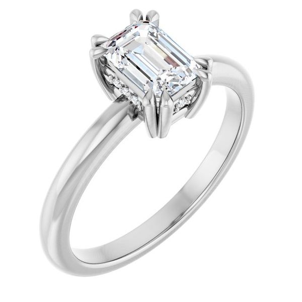 Double Claw-Prong Engagement Ring