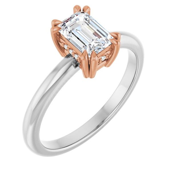 Double Claw-Prong Engagement Ring