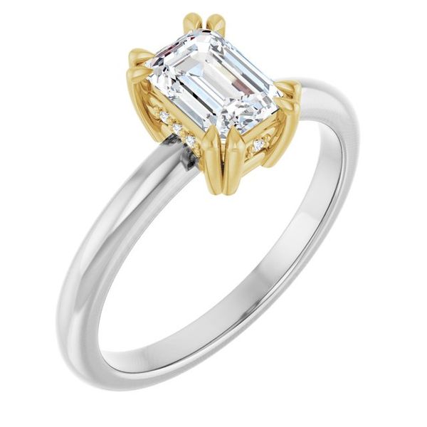 Double Claw-Prong Engagement Ring