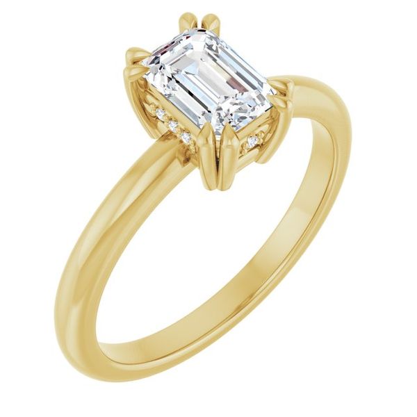 Double Claw-Prong Engagement Ring