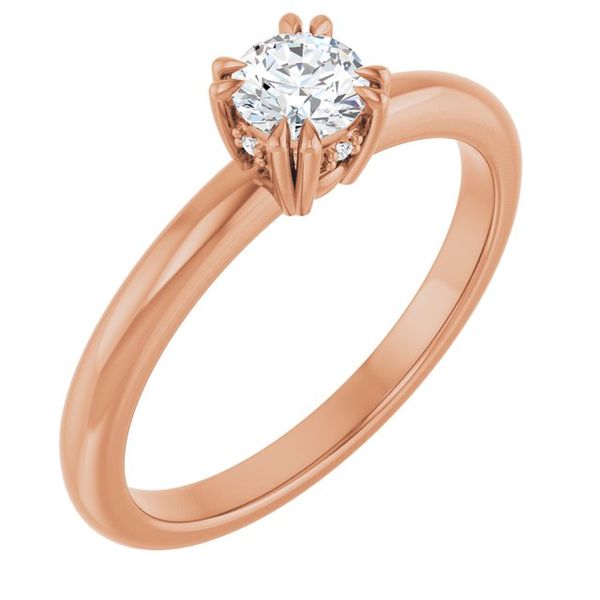 Double Claw-Prong Engagement Ring