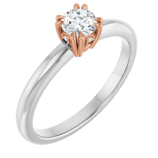 Double Claw-Prong Engagement Ring