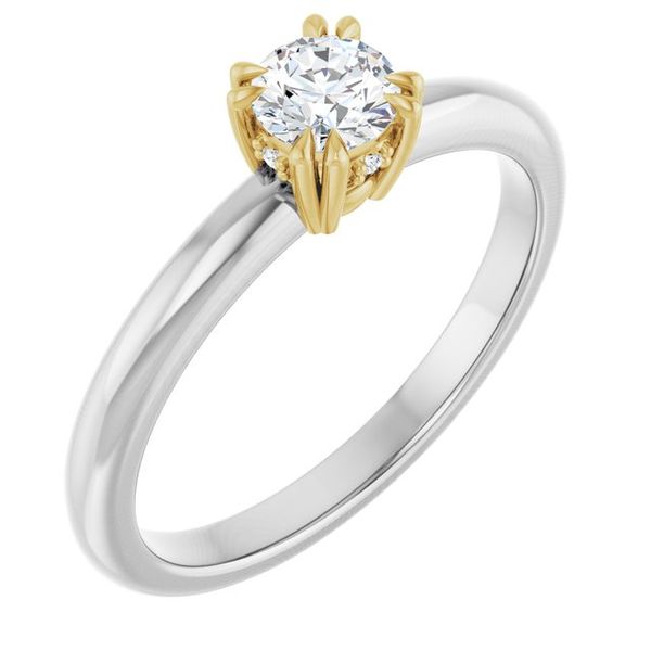 Double Claw-Prong Engagement Ring