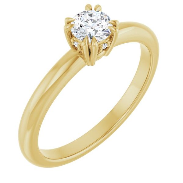 Double Claw-Prong Engagement Ring