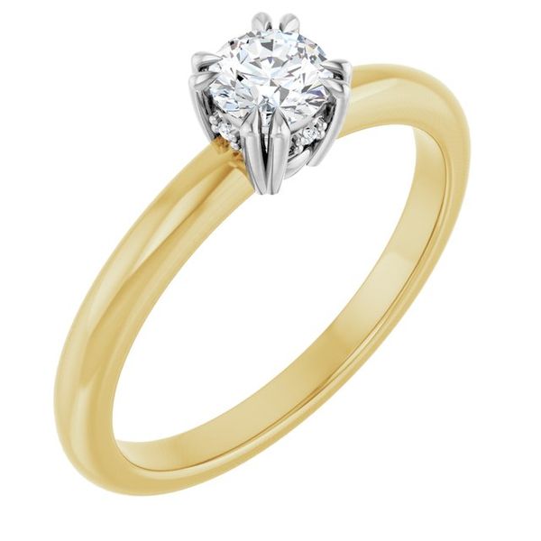 Double Claw-Prong Engagement Ring