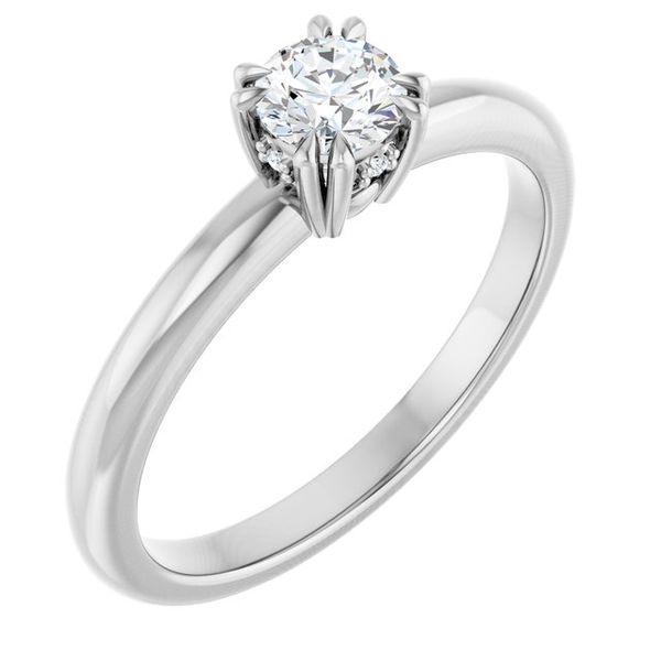 Double Claw-Prong Engagement Ring