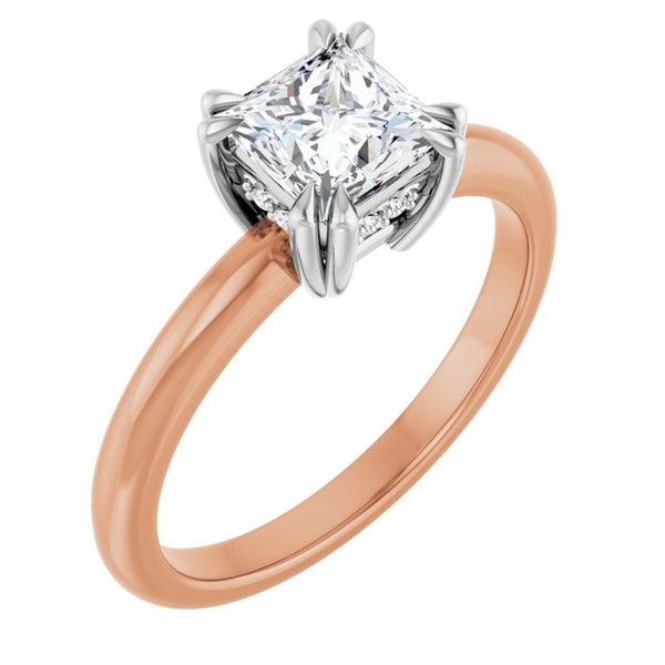 Double Claw-Prong Engagement Ring