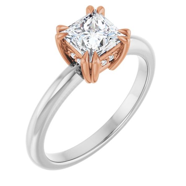 Double Claw-Prong Engagement Ring