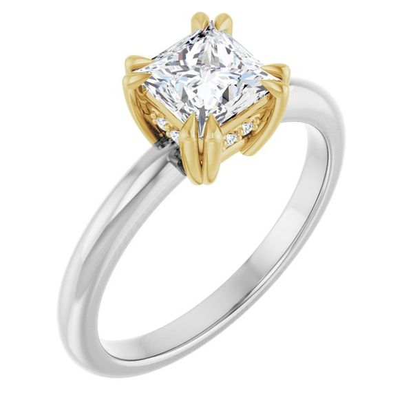 Double Claw-Prong Engagement Ring