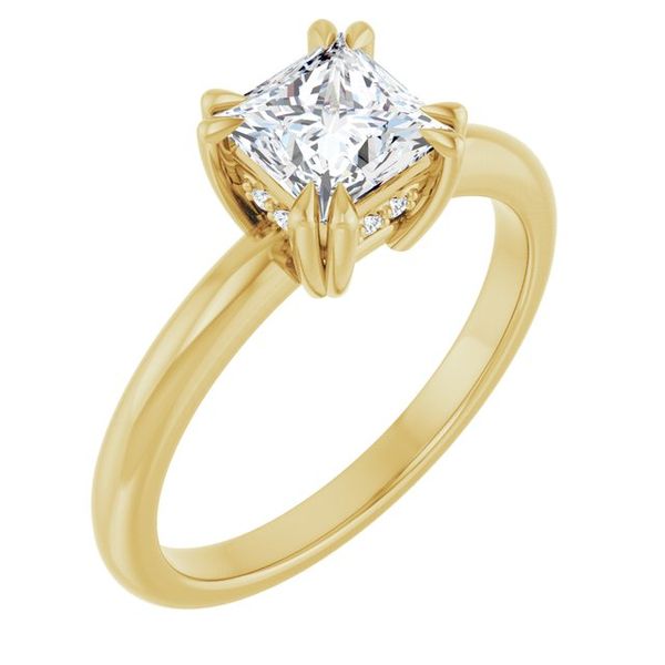 Double Claw-Prong Engagement Ring