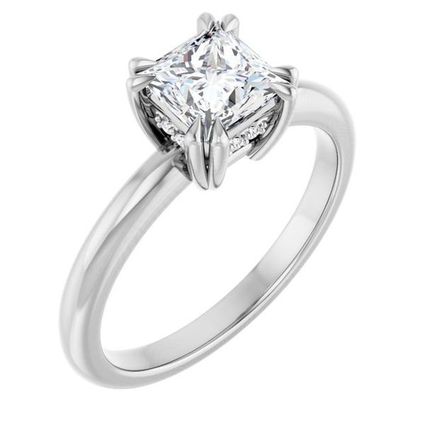 Double Claw-Prong Engagement Ring