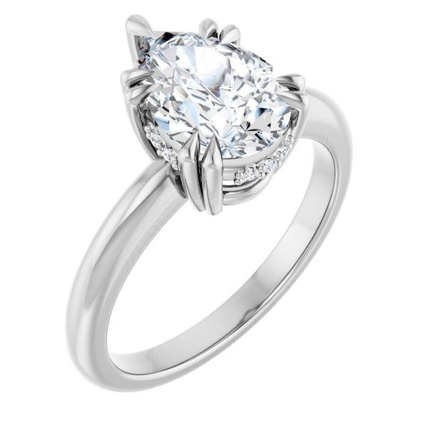 Double Claw-Prong Engagement Ring