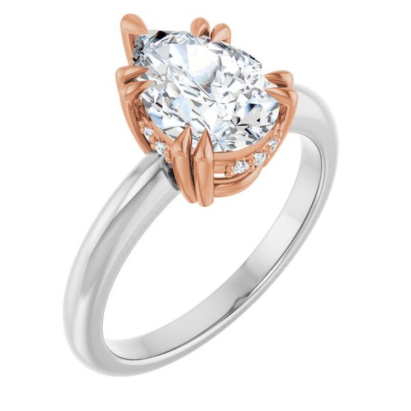 Double Claw-Prong Engagement Ring